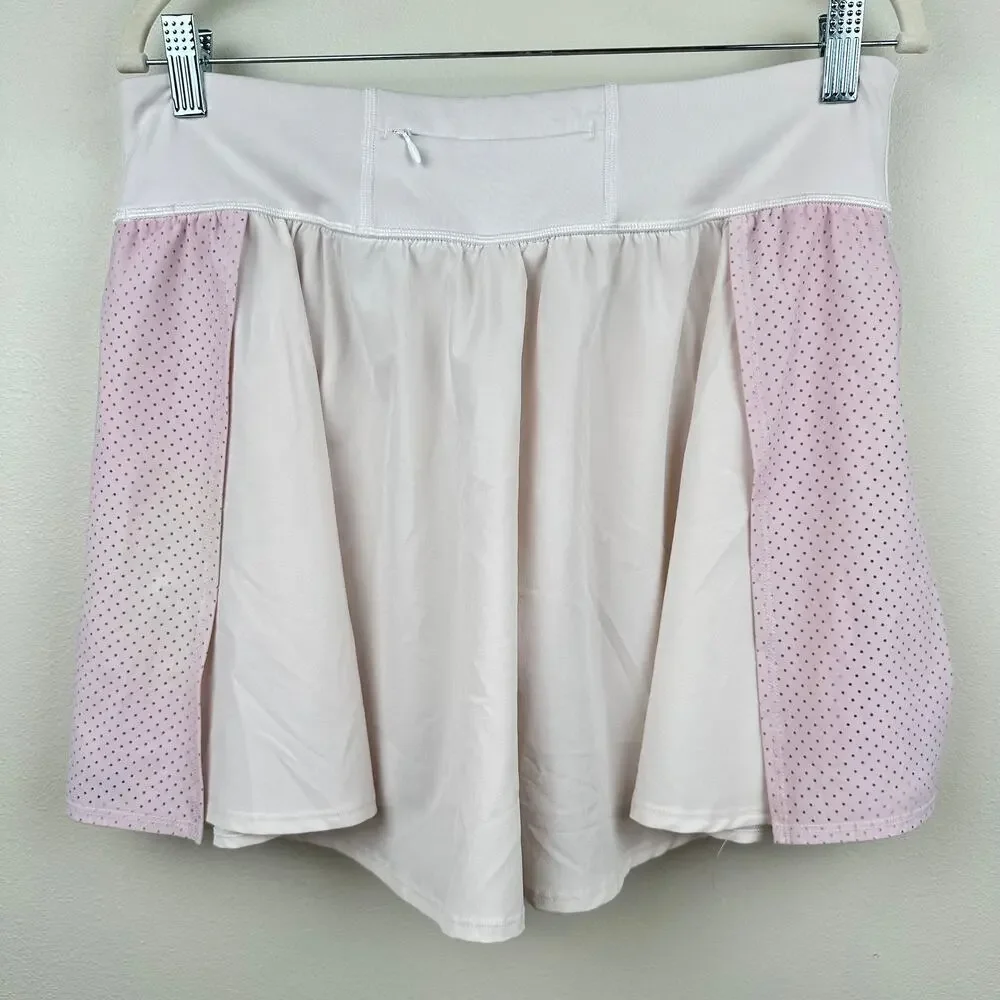 SPANX Get Moving Skort Skirt Pale Pink XL Golf Tennis Pickleball Athleisure